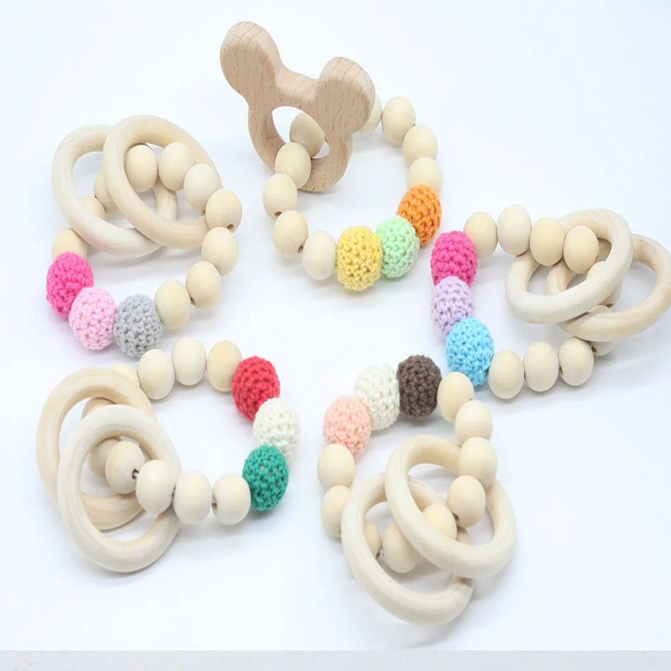 1 шт. деревянный браслет для прорезывания зубов|teether toys|teether baby toysbaby bracelet toy |