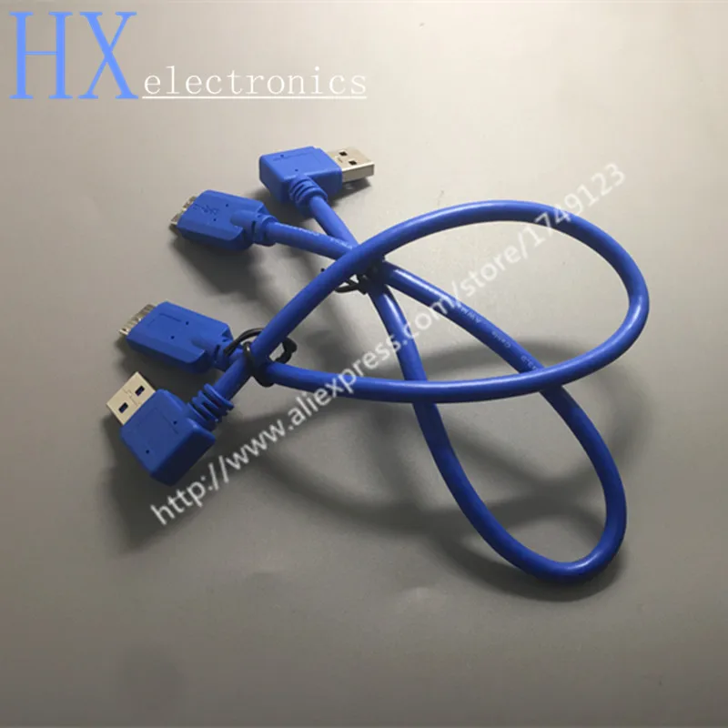 Бесплатная доставка 1 шт. LBSC 30 см USB 3 0 A штекер к Micro B разъем 10 контактов 90 градусов