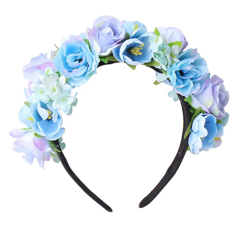 

Bohemian Floral Headbands Flower Garland Summer Flower Headband Scrunchy Hair Band Flower Crown bridesmaids flower crown