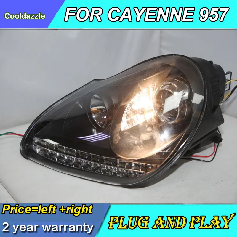 Светодиодные фары для Porsche Cayenne светодиодный передние 2004 2005 2006 года с дневными