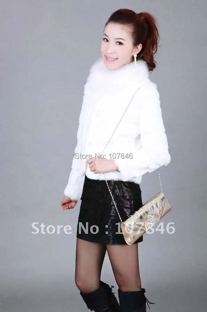 (TopFurMall) весенняя женская модная куртка из натурального кроличьего меха с лисьим