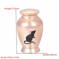 mouse engraved small cremation urn hold pet animal ashesstainless steel funeral cremation mini jarurn for memorial