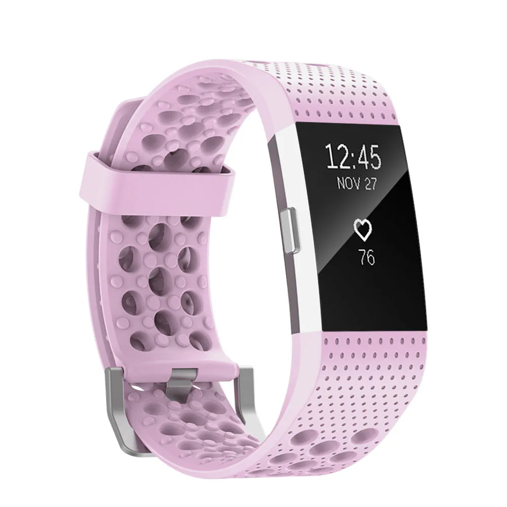 C2TQ) ремешок для часов FitBit Charge 2 полосы мягкий спортивный браслет дышащий браслет для Large Charge 2 большой маленький