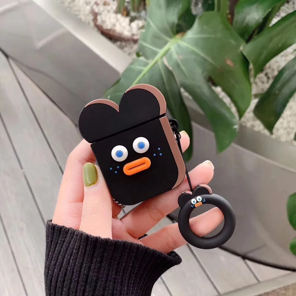 Чехол для наушников Airpods силиконовый милый мультфильм мягкие наушники чехол для Apple Airpods крышка Air pods 3D Наушники Аксессуары - Цвет: 12