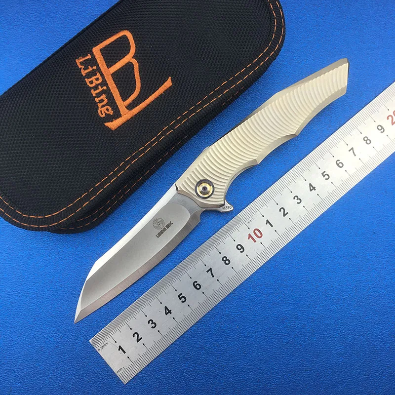 Складной нож LiBing Origina Alien Flipper m390 лезвие с титановой ручкой для кемпинга охоты