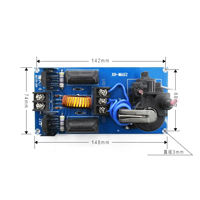 300W DC 12-24V 10A Tesla discharge coil ZVS drive high voltage ignition module | Инструменты