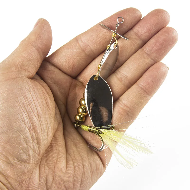 HASIKI Metal Spoon Fishing Lure 6.6g Bass Baits Silver Gold With Quality Treble Hooks | Спорт и развлечения