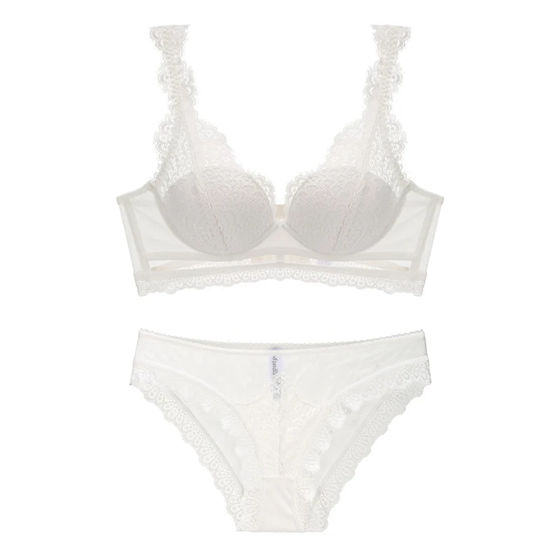 Женское кружевное нижнее белье с чашками пуш ап|Комплекты нижнего белья| |