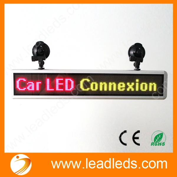 Rechargeable LED Car Sign Pixel 16*128 Rgy Programmable Message Display Module Panel High Bright Led Light For Car Advertising