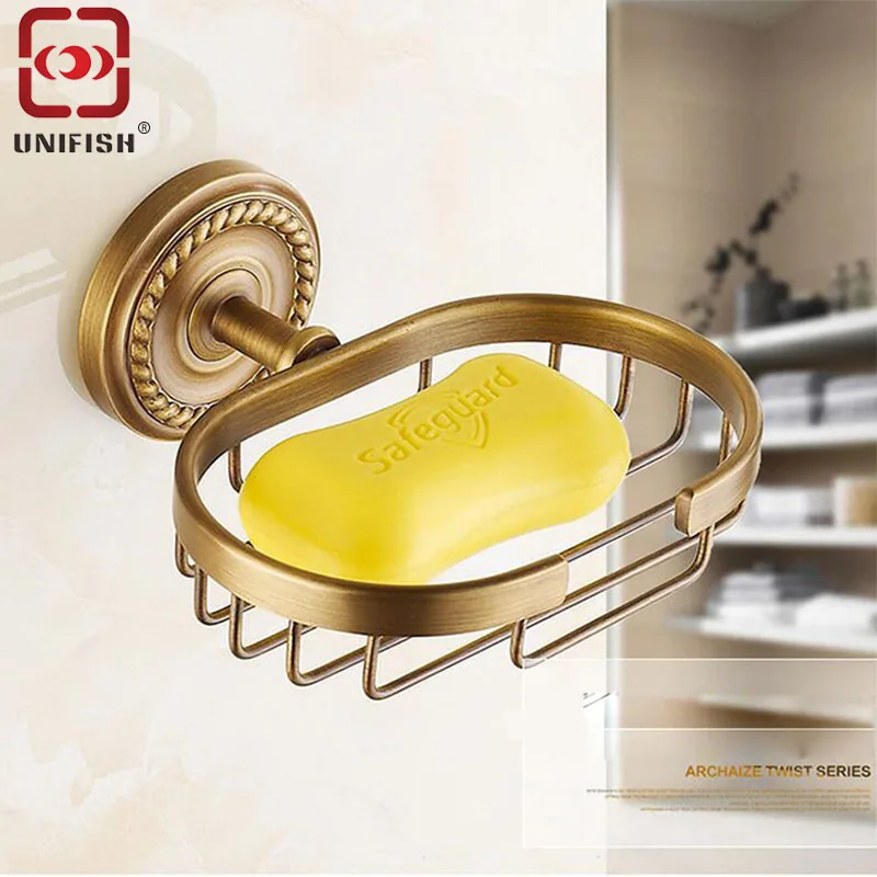 2017 NEW Antique Brass Wall Mounted Soap Dish Holder Flower Carved Basket European Retro Bathroom Accessories | Обустройство дома