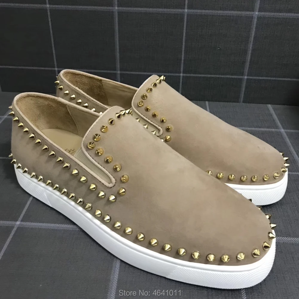 С низким вырезом для отдыха cl andgz slip On Полный бежевые кожаные обувь с красной подошвой для Мужская обувь Кроссовки повседневные плоские легкие кожаные туфли обувь