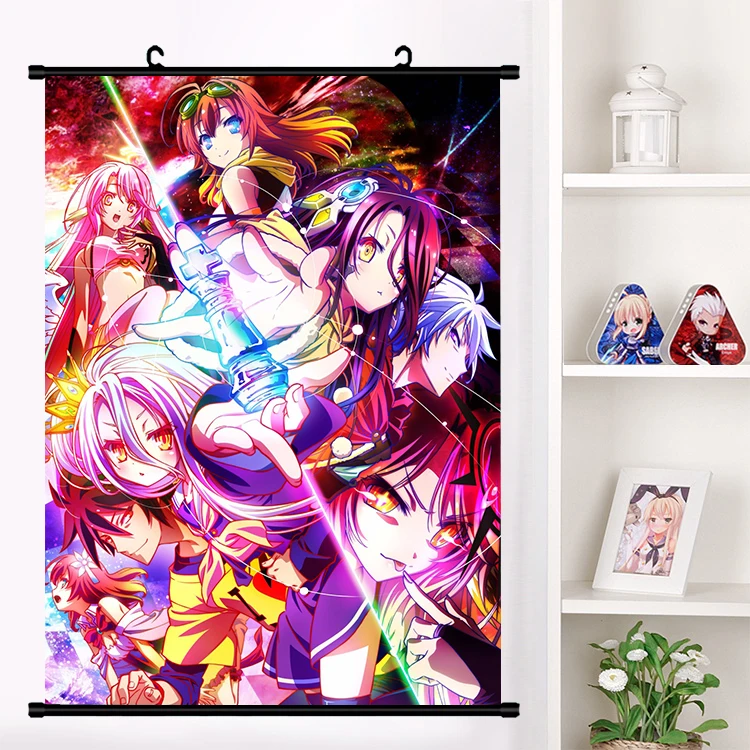 Японское аниме No Game No Life Sora shero Shuvi Dola настенный свиток Фреска плакат Настенные подвесные плакаты коллекция домашнего декора искусство