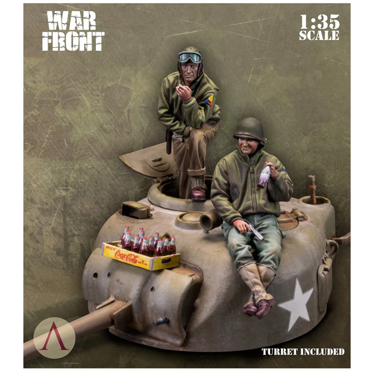 1/35 танк и Кокс 2 человек содержащий колу смоляную модель солдатика GK Вторая