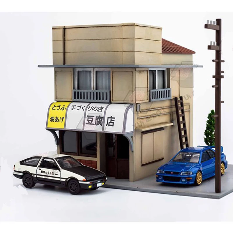 1:64 1 комплект магазин тофу Fujiwara моделей ABS для строительства детские игрушки