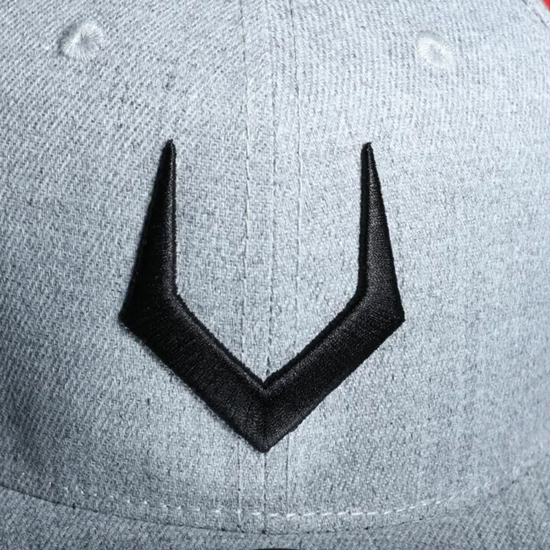 Высококачественная Серая шерстяная Кепка snapback с 3D вышивкой в стиле хип-хоп