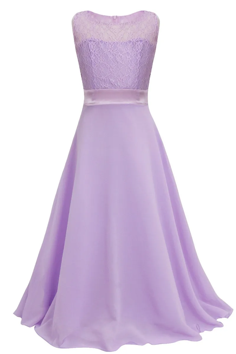 Infantil Vestido Girls Lace Flower Dress Kids Bridesmaid Wedding Formal Party Pageant Elegant Bridal Special Occasion | Детская одежда