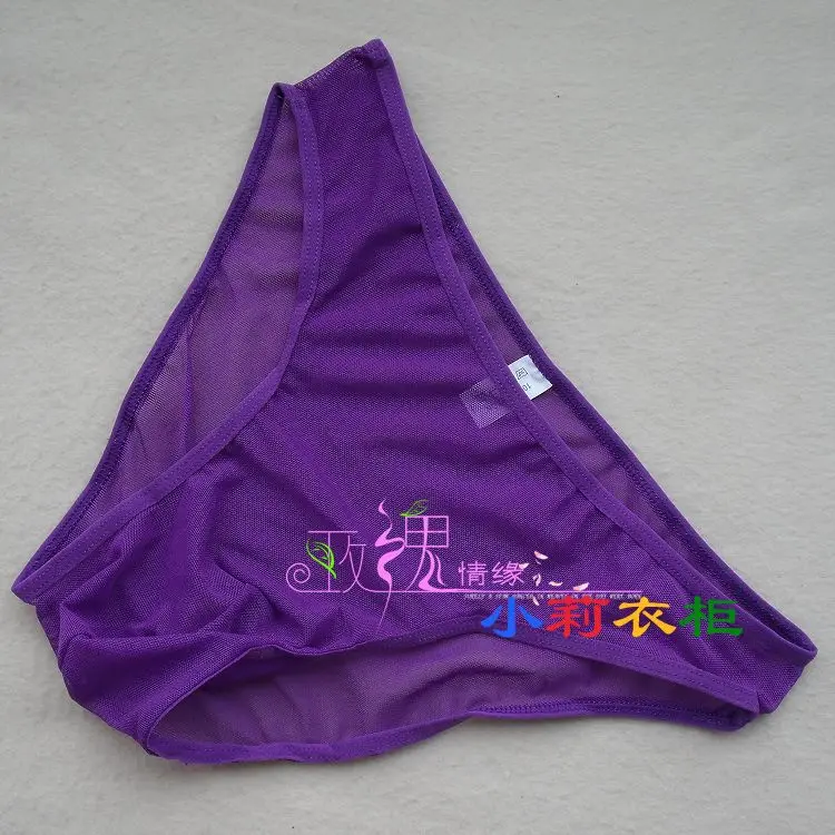 Мужские трусы из вискозы прозрачные с заниженной талией сетчатые дышащие