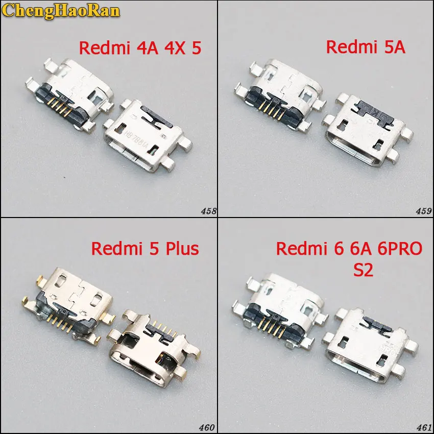 

ChengHaoRan 5PCS 10PCS 5pin micro usb jack connector charging port socket female for xiaomi redmi 4A 4X 5 5A 5PLUS 6 6A 6PRO S2