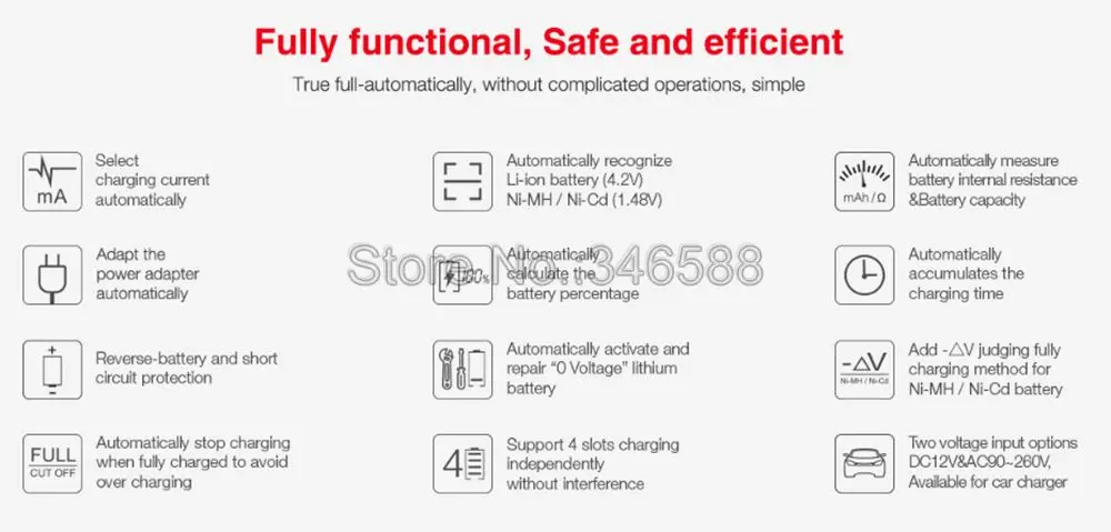 C4 зарядное устройство Miboxer для 10340 10440 AA AAA 14500 18650 26650 зарядное устройство Универсальное зарядное устройство 4 канала