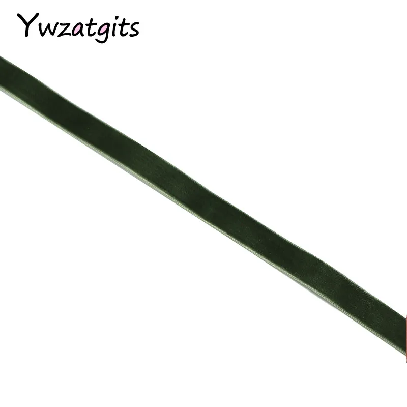 Dark green 3y Ywzatgits 3 ярдов/партия 15-16 мм многоцветные бархатные ленты отделка швейная ткань DIY рукоделие украшения аксессуары YT0603 - Цвет: Dark green 3y