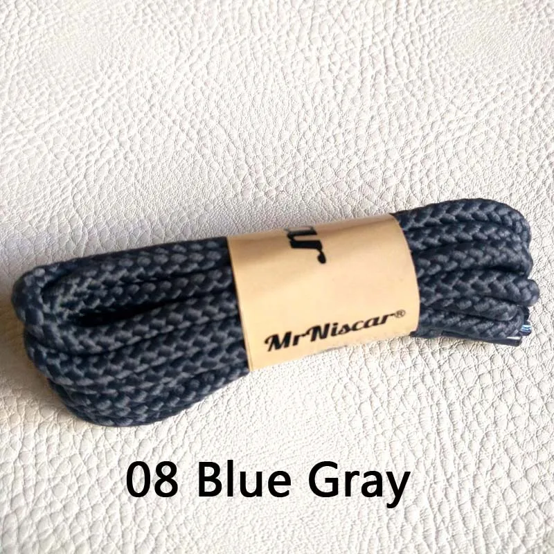08 Blue Gray Mr. Niscar 2 пары полиэфирные круглые шнурки для пеших прогулок кемпинговые шнурки для коньков модная рабочая обувь шнурки для обуви - Цвет: 08 Blue Gray