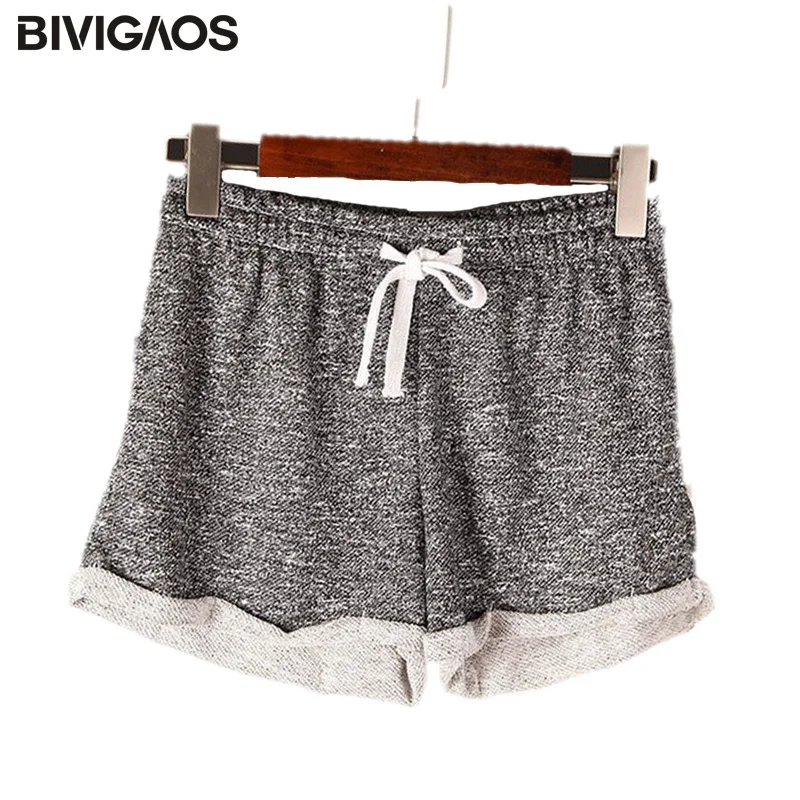 Летние женские новые махровые шорты с завязками широкие домашние Свободные
