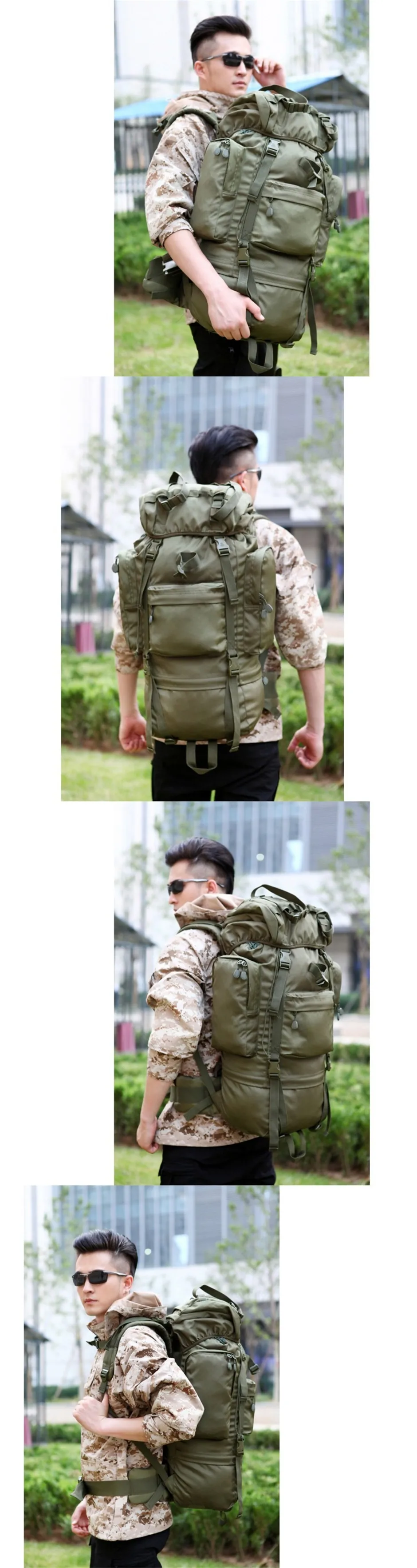 Уличный мужской охотничий рюкзак militar, водонепроницаемый, 800 D, Оксфорд, сумки для путешествий, 65-70L, рюкзак для пеших прогулок, ноутбука, сумка для Клима