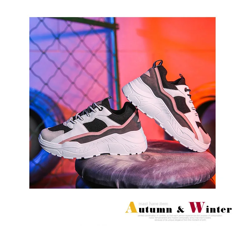 Женская обувь; коллекция года; модные теннисные кроссовки на платформе; tenis feminino Dad; обувь из дышащего сетчатого материала; женская повседневная обувь; женские кроссовки