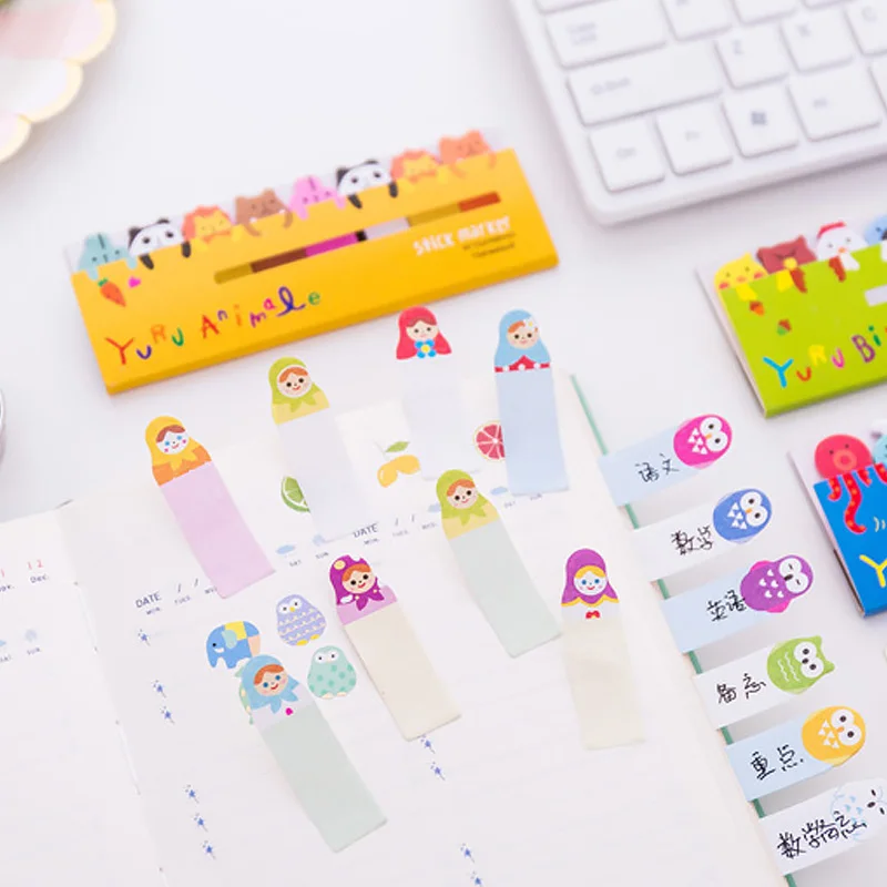 

120 sheets Cartoon kawaii Animal Sticky Notes Paper Memo Pad School Office Stationery Scrapbooking Decorative Stickers Planner