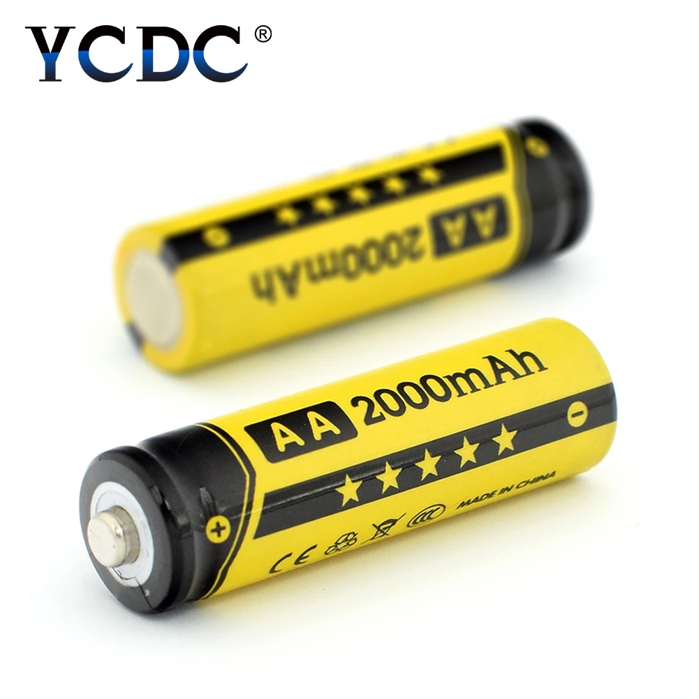 YCDC 4 20 шт./кор. металл гидридных или никель AA Перезаряжаемые батареи 1 2 V 2000 мА/ч