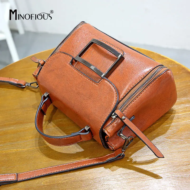 MINOFIOUS Женская винтажная сумка из искусственной кожи модная Повседневная