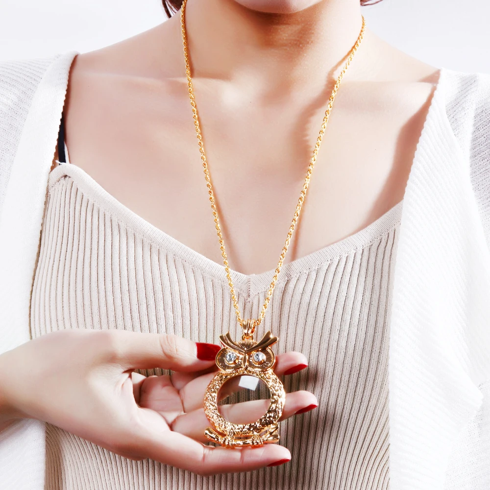 Очки для чтения с длинной цепочкой увеличительное стекло подвеска в виде совы