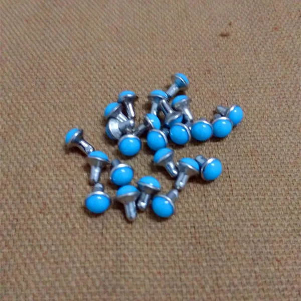 Аксессуары DIY100PCS 5 мм голубые бирюзовые заклепки с трещинами кожаные ремесленные
