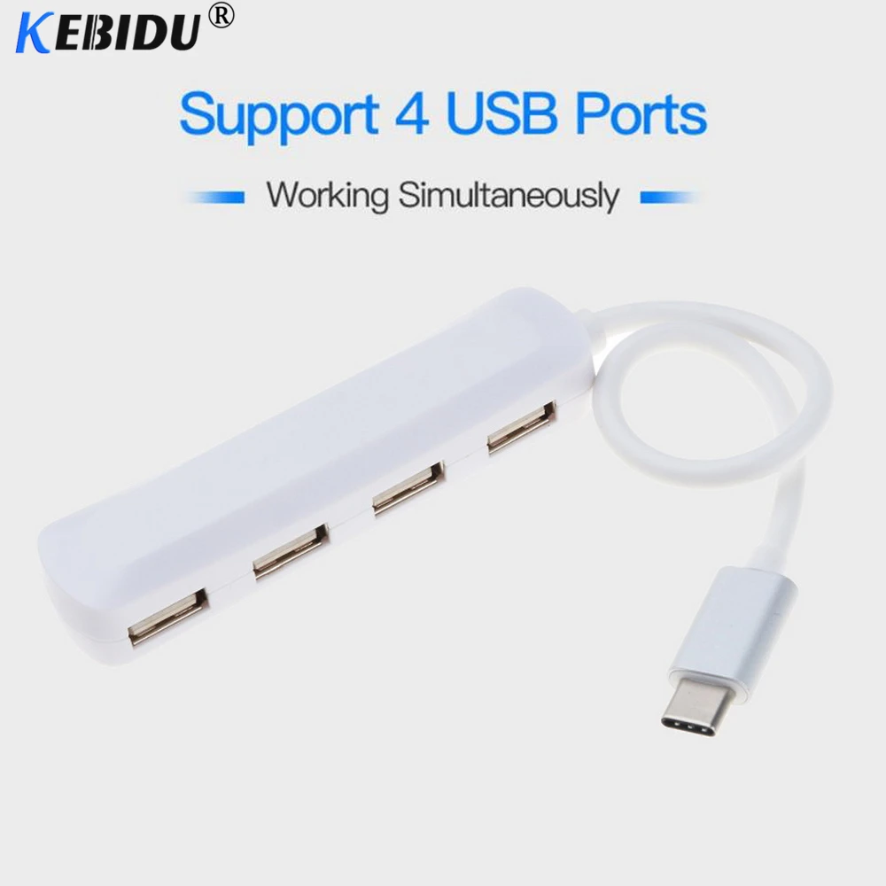 Хаб Kebidu Type c USB 3 1 к 2 0 4 портовый разъем разветвитель адаптер для ПК ноутбука