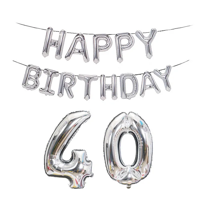 Прозрачный 1 комплект 16 дюймов с надписью Happy birthday шар 18 21 30 40 50 60 день рождения украшения для взрослых розовое золото воздушный шар из фольги вечерние Globos - Цвет: Прозрачный
