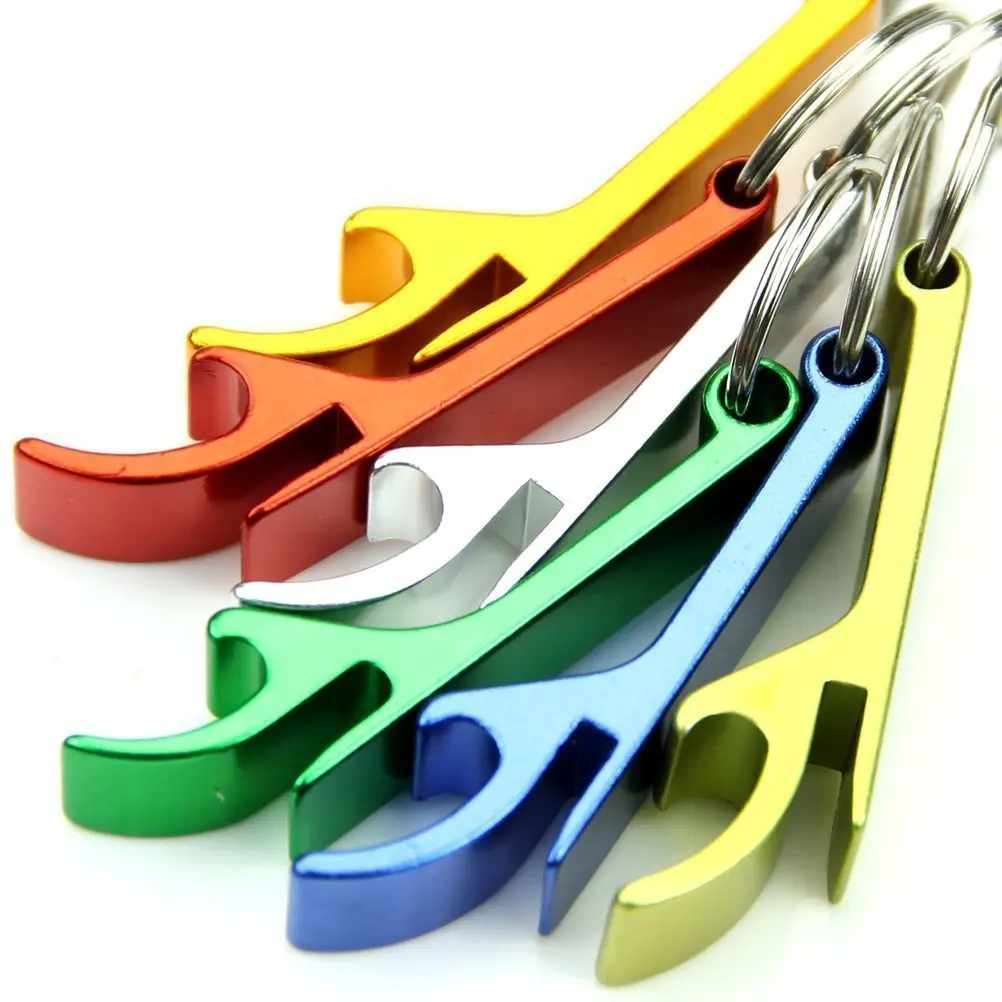 5 шт. открывалка для бутылок брелок сплав Сплит кольцо Портативный Консервный нож