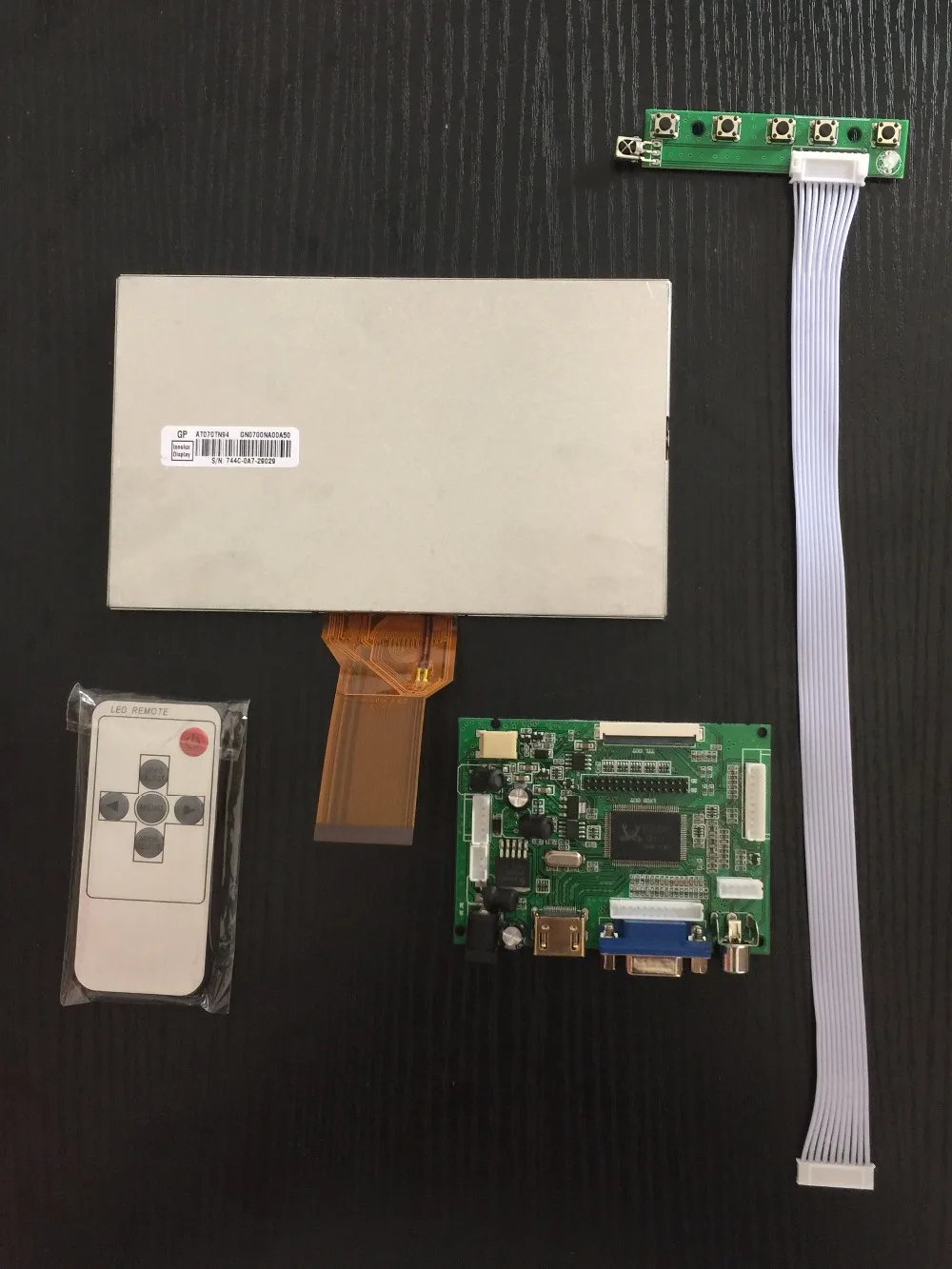 7 дюймов Raspberry Pi ЖК дисплей Дисплей 800*480 TFT монитор Экран с платой (+ VGA + 2AV) для Pi|lcd