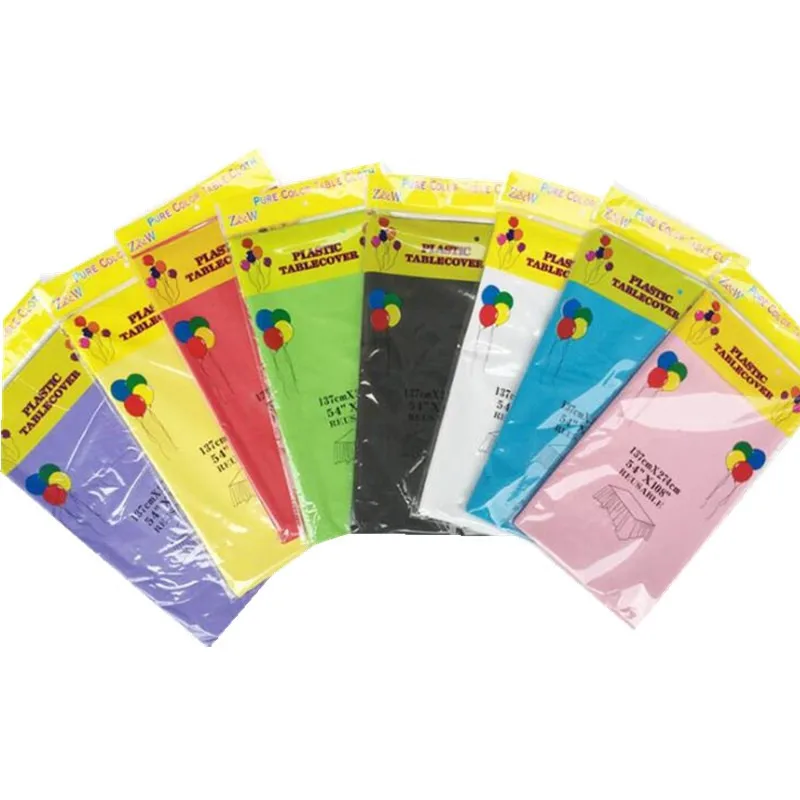 Одноразовые одноцветные разлагаемые бытовые пластиковые скатерти скатерть на