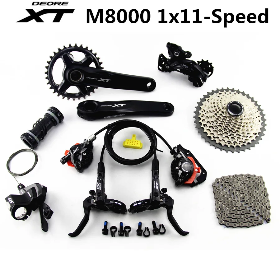 SHIMANO DEORE XT M8000 Группа комплект 32T 34T 170 175 мм шатун горный велосипед Группа Комплект 1x11-скорость 40T 42T 46T M8000 переключатель тормоза
