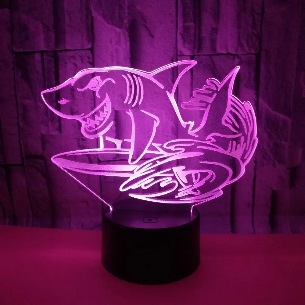 GAOPIN дистанционного 3D usb-портами и светодиодным индикатором морской прыгать акулы