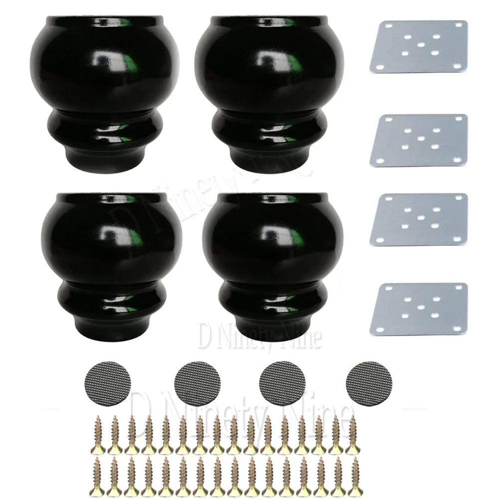 

4 шт., деревянные ножки для мебели, 8x6,5x3,7 см