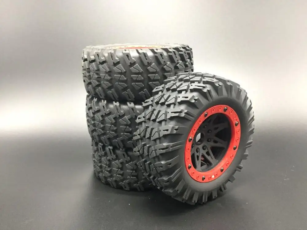 4pcs A Пляж/снег Внедорожные колеса/шины для fraxas kyosho 1/7 1/8 shore UDR пустынный гонщик грузовик 85076 HPI HOBAO HSP REDCAT - Цвет: 4pcs A