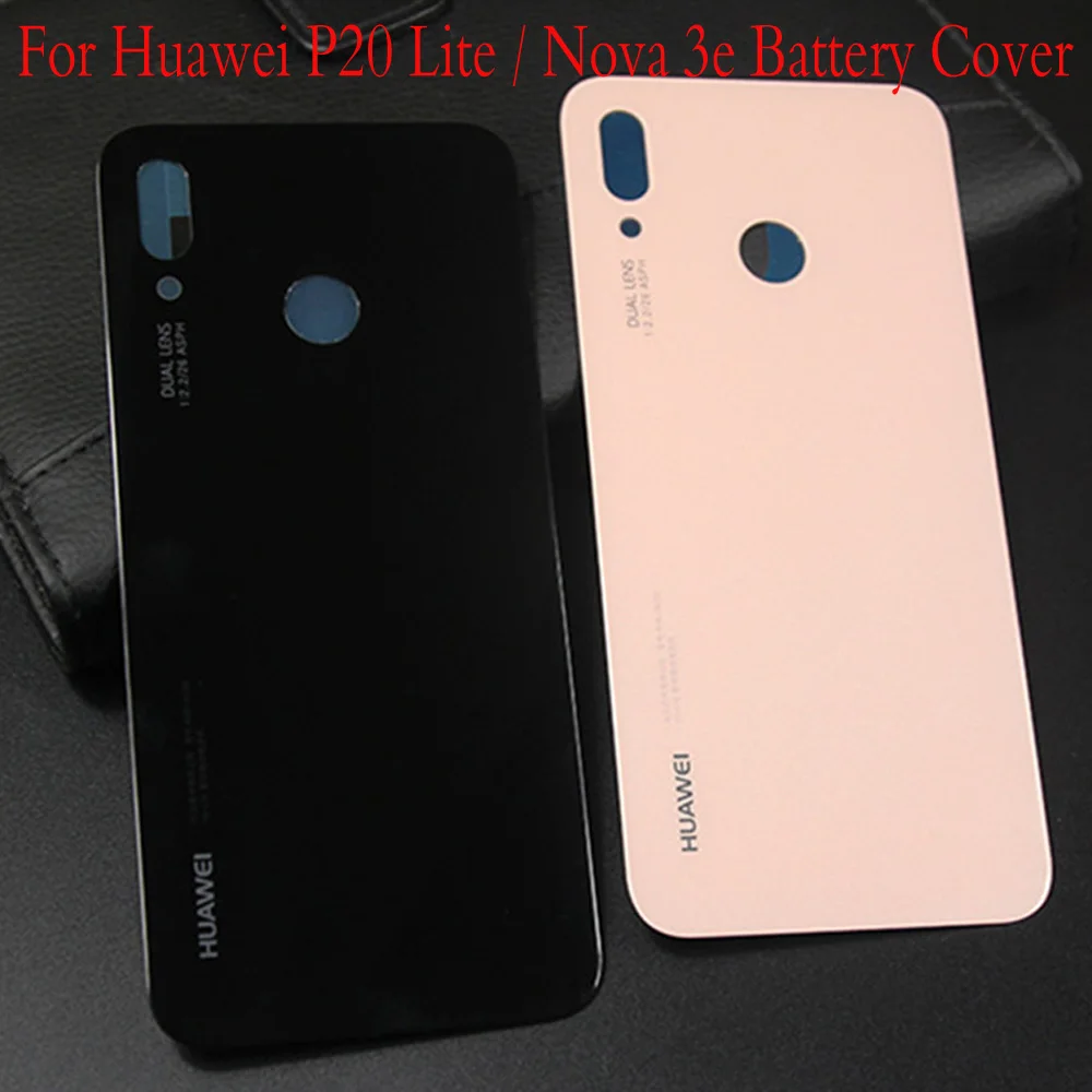Для Huawei P20 Lite/Nova 3e стеклянная крышка батареи Задняя Дверь Корпус панель Замена для