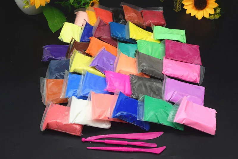 Дети fimo Полимерная воздух сухой глины 36 цветов игрушка в подарок для