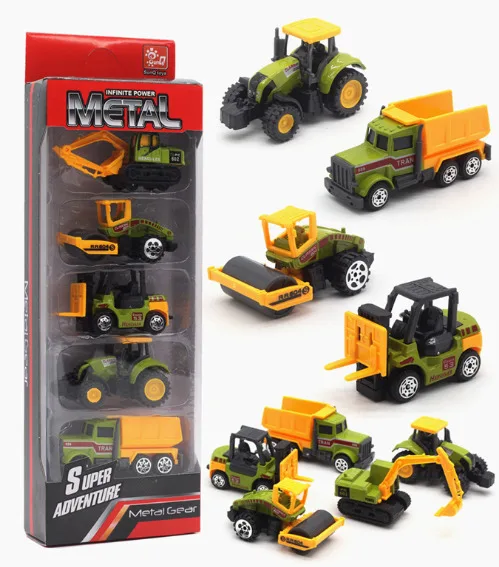 6 types of cast alloy construction engineering vehicle mini dump car tipper truck in classic model toy gift for boy |