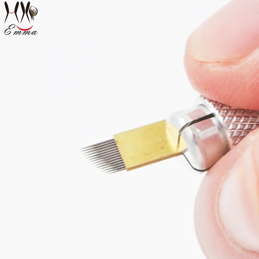 Лезвия для перманентного макияжа 12 пин 100 шт.|14 needle|needles for tattoopcd |