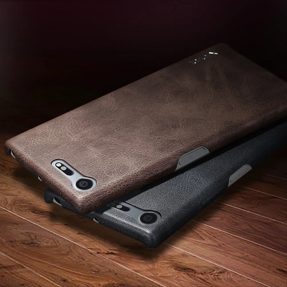 Luxury Vintage PU Leather Back Cover Case For Sony Xperia XZ2/XZ2 Premium Phone Soft edge X-level |
