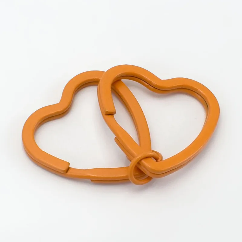 orange Meetee, 20 шт., 30 мм, сердце, уплотнительное кольцо, пряжка, брелок для ключей, окрашенный, красочный, сделай сам, ручной работы, брелок, крючок, сумки, украшения, аксессуары, BF204 - Цвет: orange