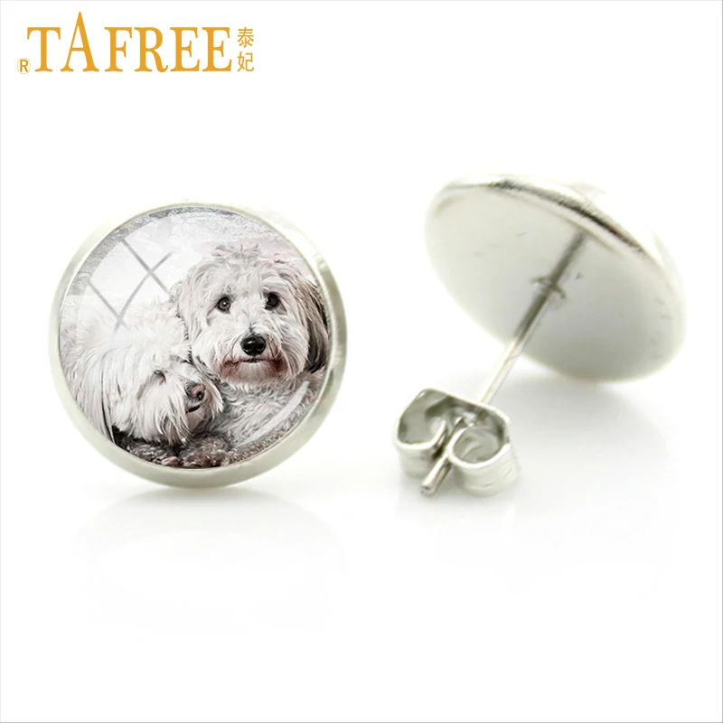 Серьги TAFREE с животными нормальное состояние скучный Французский бульдог мопс