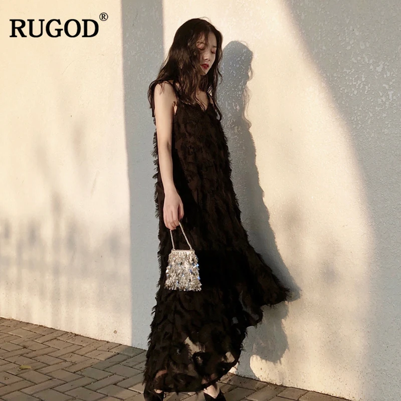 RUGOD 2020 Новое поступление элегантное женское платье Весна Лето Горячая Распродажа